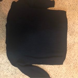 Navy sweater, great for layering or alone